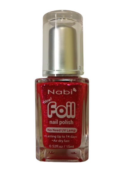 SFN10- FOIL NAIL POLISH RED