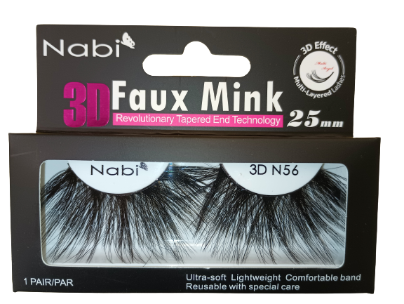 3D N56 - Nabi 3D Faux Mink Eyelash 25mm