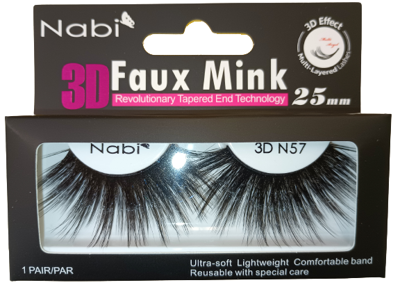 3D N57 - Nabi 3D Faux Mink Eyelash 25mm