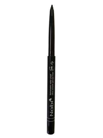 AGE01 BLACK Up to 24H Waterproof Retractable Gel Eye Liner Pencil with Sharpener Matte Finish
