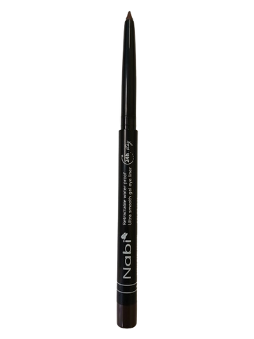 AGE03 DARK BROWN Up to 24H Waterproof Retractable Gel Eye Liner Pencil with Sharpener Matte Finish