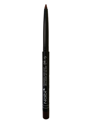 AGE04 BLACK BROWN Up to 24H Waterproof Retractable Gel Eye Liner Pencil with Sharpener Matte Finish