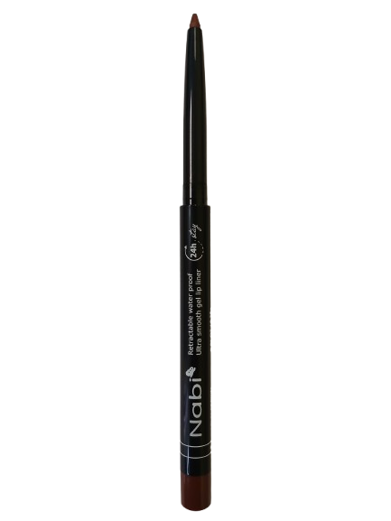 AGL01 BROWN Up to 24H Waterproof Retractable Gel Lip Liner Pencil with Sharpener Matte Finish