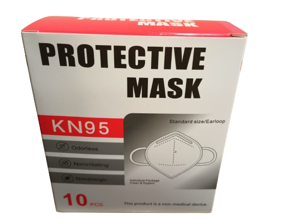 C502-KN95 PROTECTIV Face Mask Black/White 10Pcs/Box