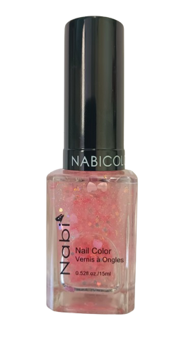 NP136(NEW) - NABI 5 Nail Polish Pink Glitter