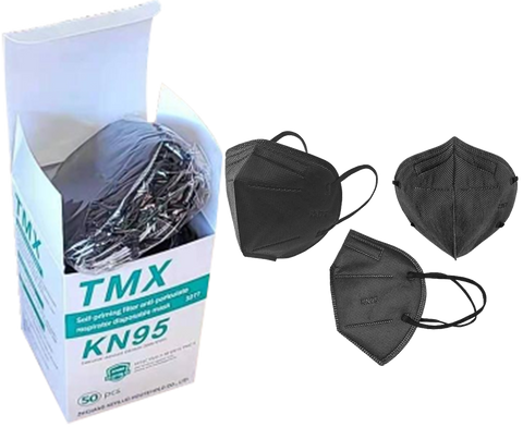 TMX KN95 FACE MASK BLACK 50PCS / PACK