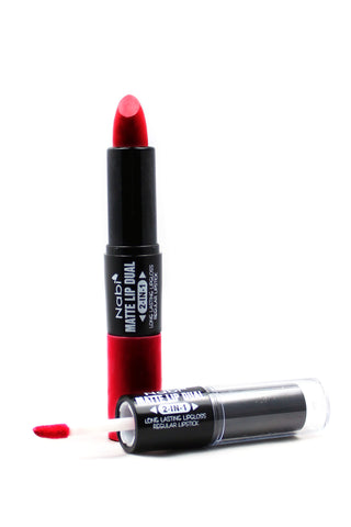 MDL19 - 2 in 1 Matte Lip Red Red