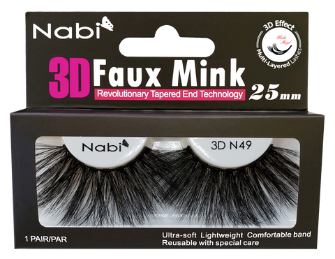 3D N49 - Nabi 3D Faux Mink Eyelash 25mm