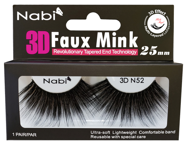 3D N52 - Nabi 3D Faux Mink Eyelash 25mm