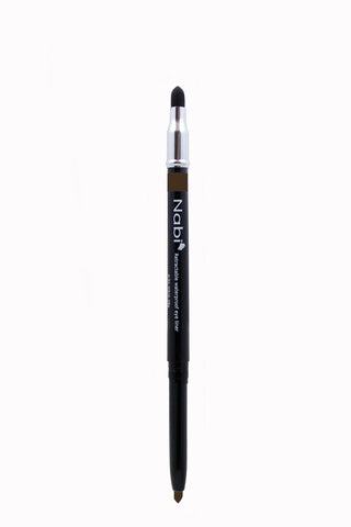 PE02 - Retractable Auto Eye Pencil with Sponge Brown