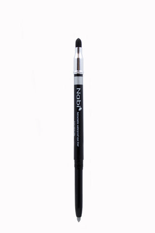 PE04 - Retractable Auto Eye Pencil with Sponge Silver